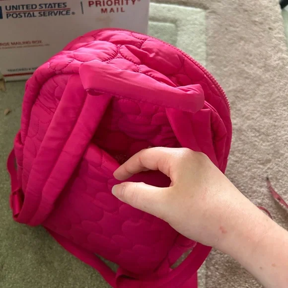 Vera Bradley Pink Quilted Backpack - Picture 9 of 10